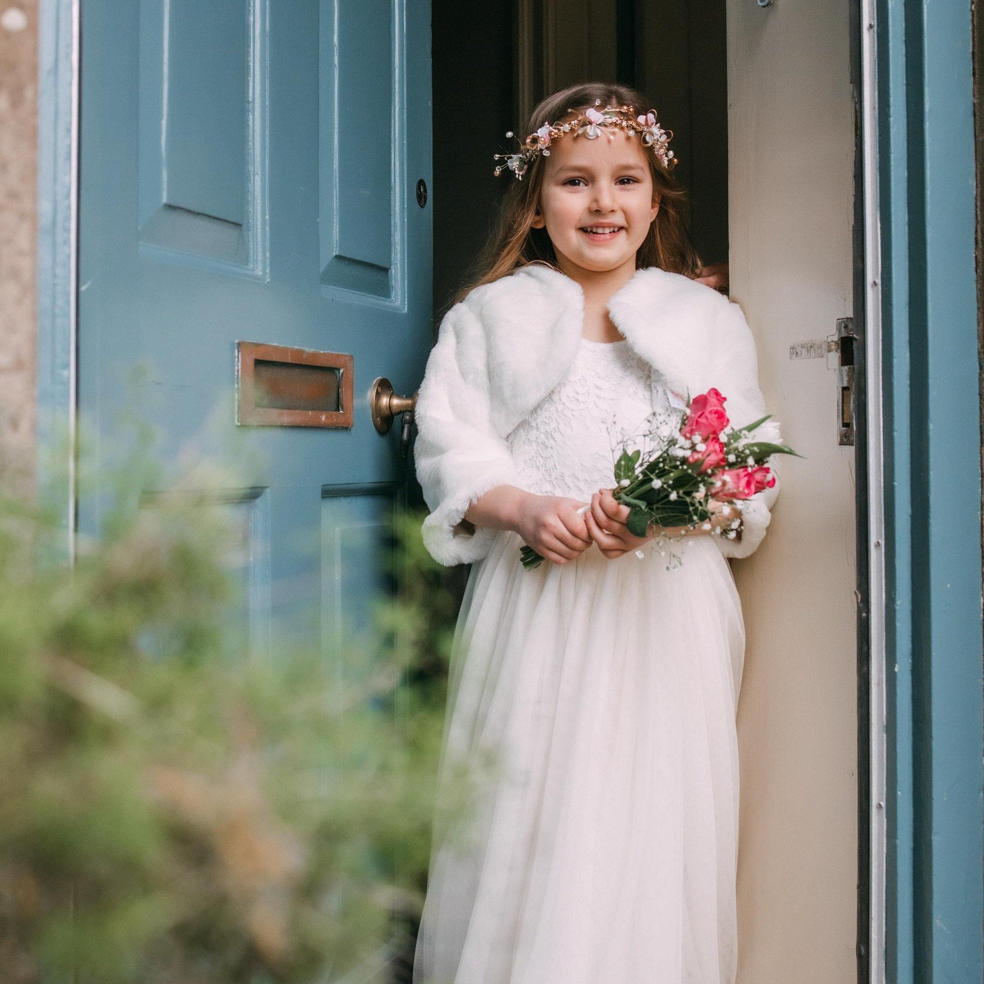 Childrens ivory bridesmaid cardigans hotsell