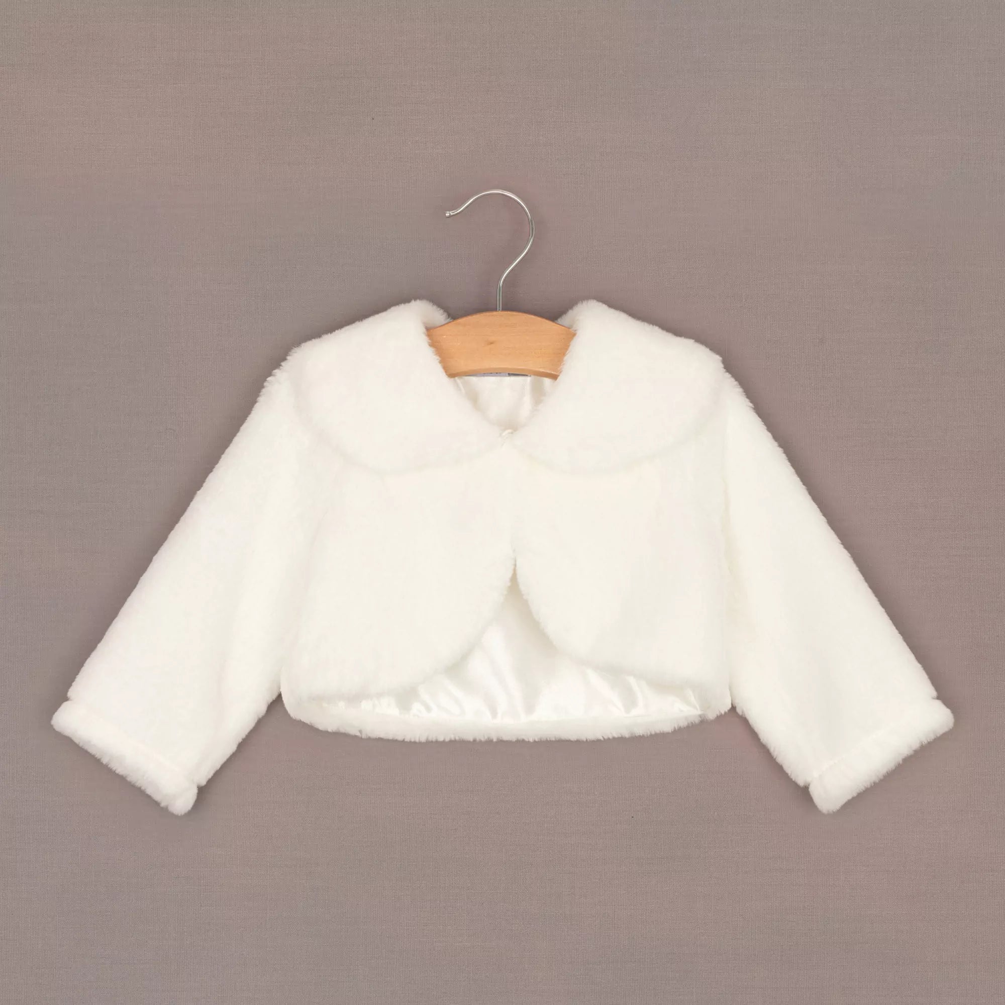 Girls white 2025 faux fur