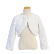 White cuddle bolero on mannequin
