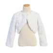 White cuddle bolero on mannequin