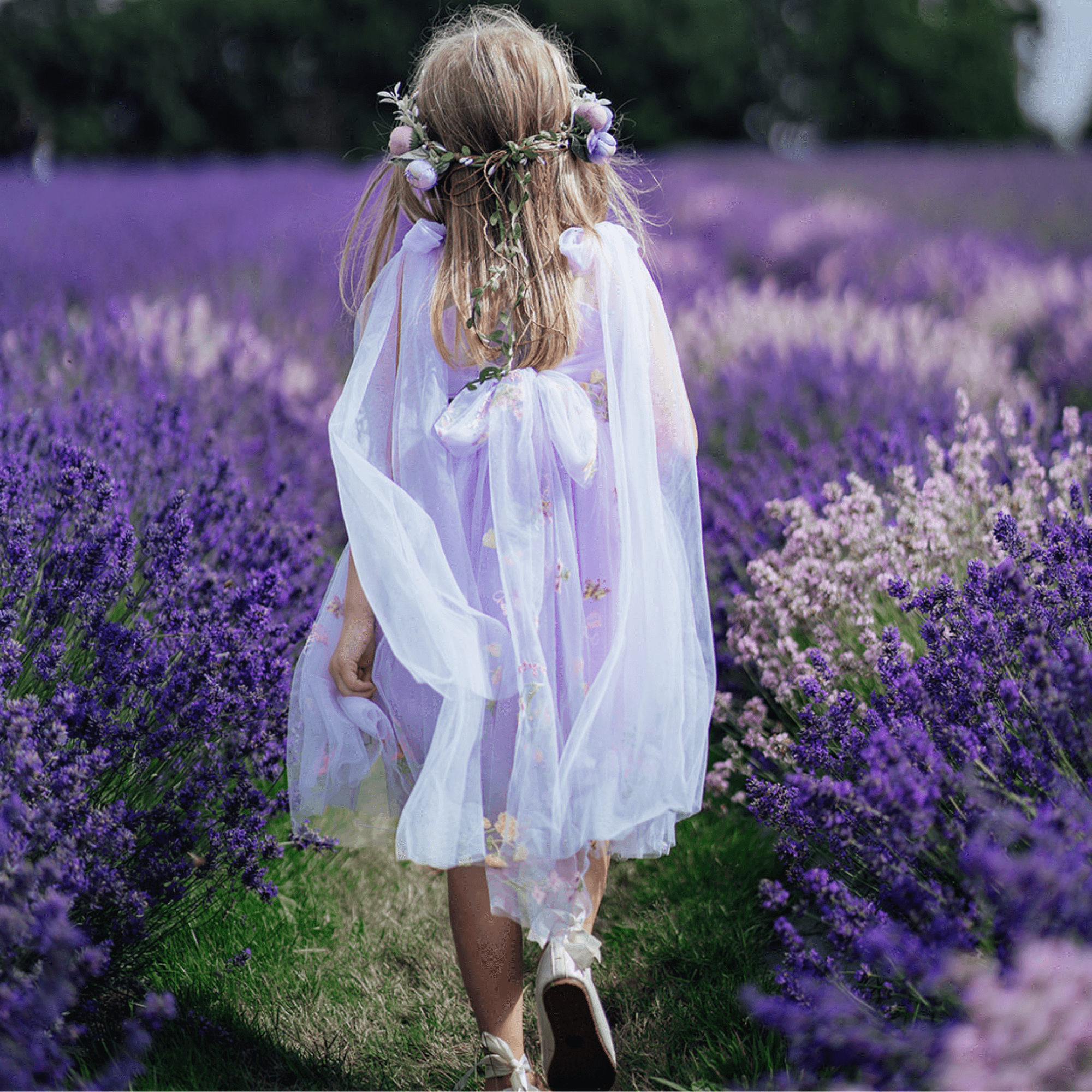 Enchanted Angel Dress Embroidered Lilac - Main Image