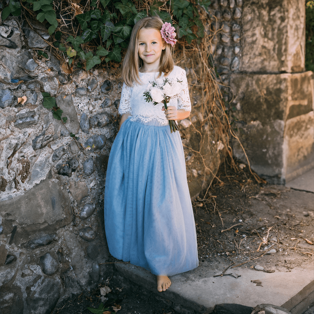 Girls Dress Felicity Couture - Blue