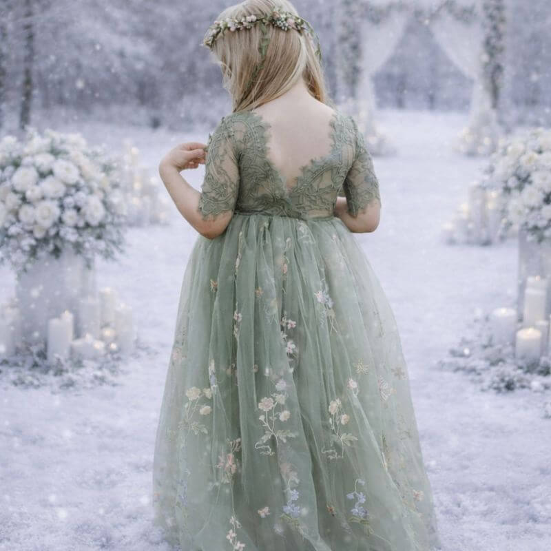 Enchanted Flutter Dress | Fern | UK Flower Girl Boutique Enchanted Flutter Dress | Fern | UK Flower Girl Boutique