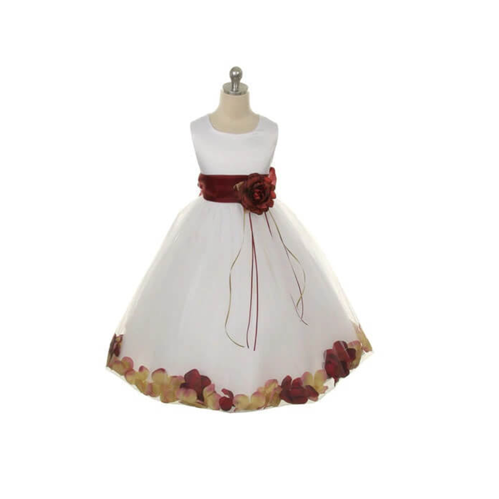 Kenza Dress - Burgundy Petal Dress | UK Flower Girl Boutique Kenza Dress - Burgundy Petal Dress | UK Flower Girl Boutique