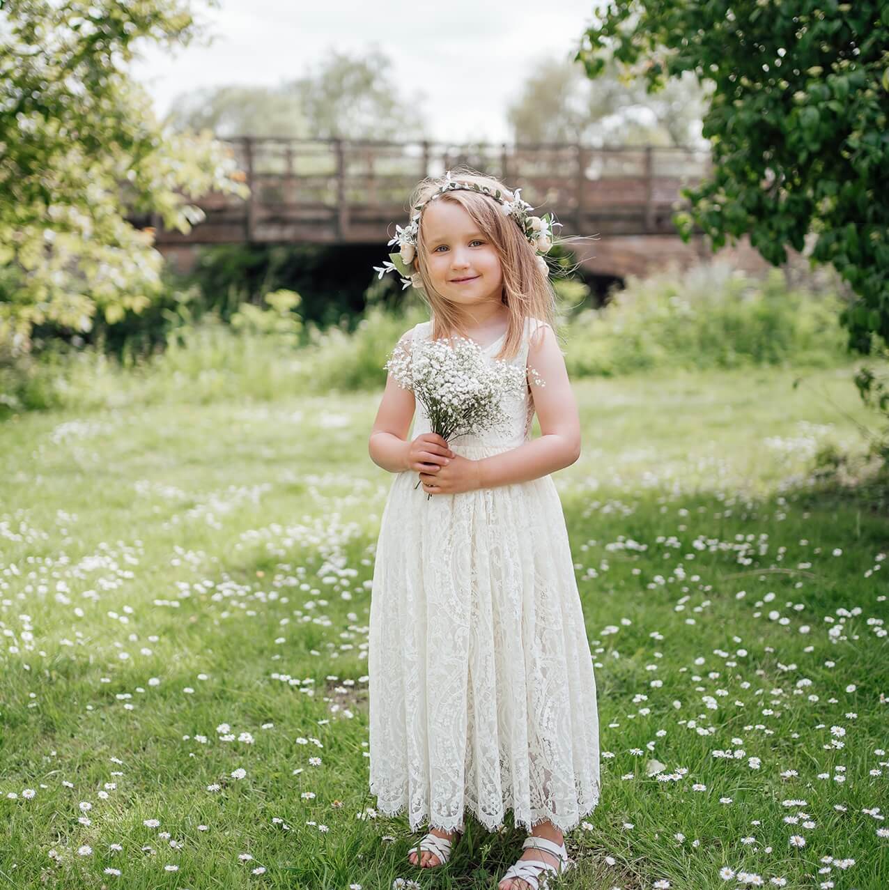 Florence Dress Lemon UK Flower Girl Boutique - Main Image