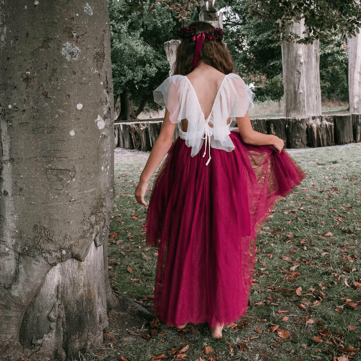 SALE Serendipity Dress Burgundy UK Flower Girl Boutique