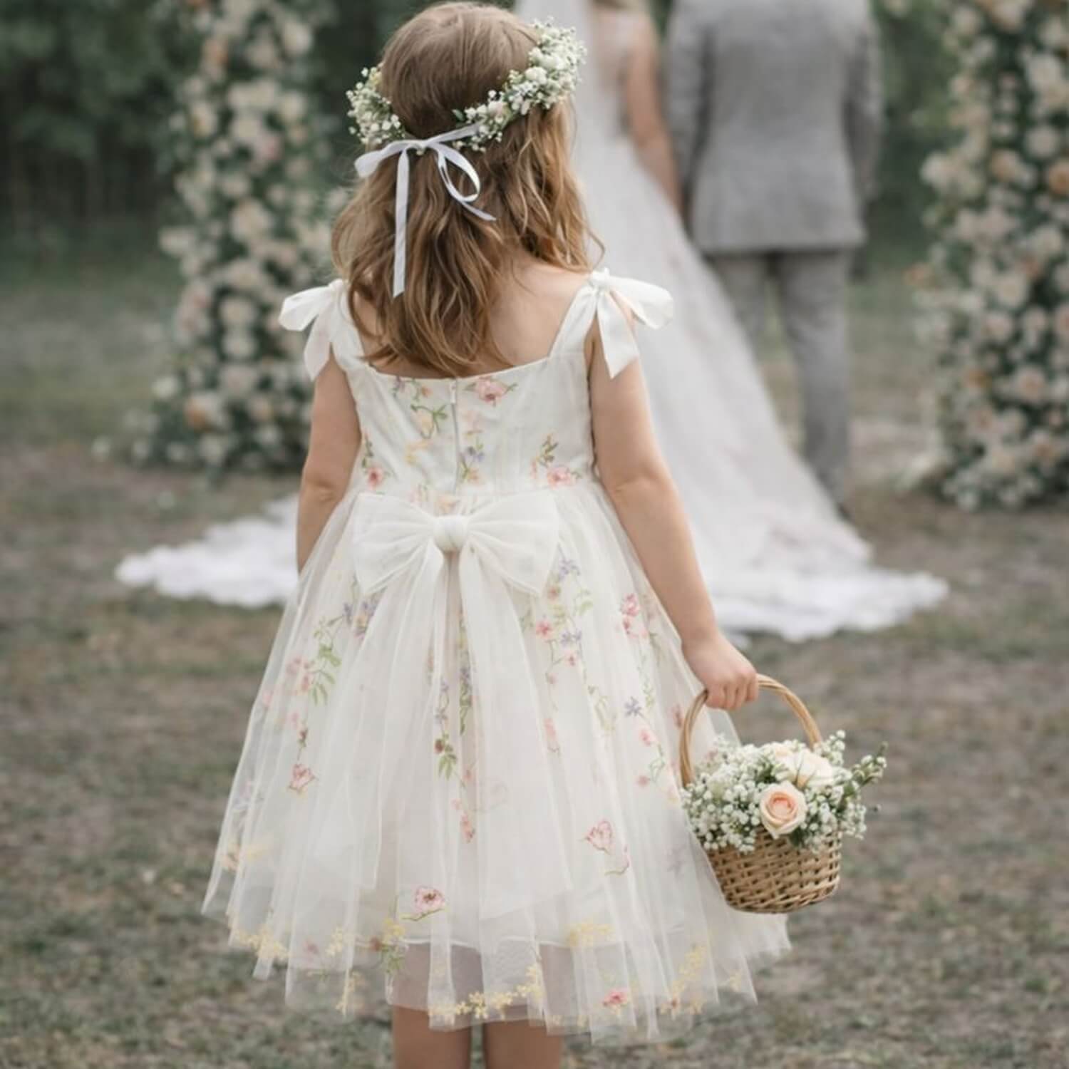 green emerald velvet dress Enchanted Angel Dress – Embroidered White