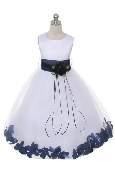 Black and white flower girl dress hot sale