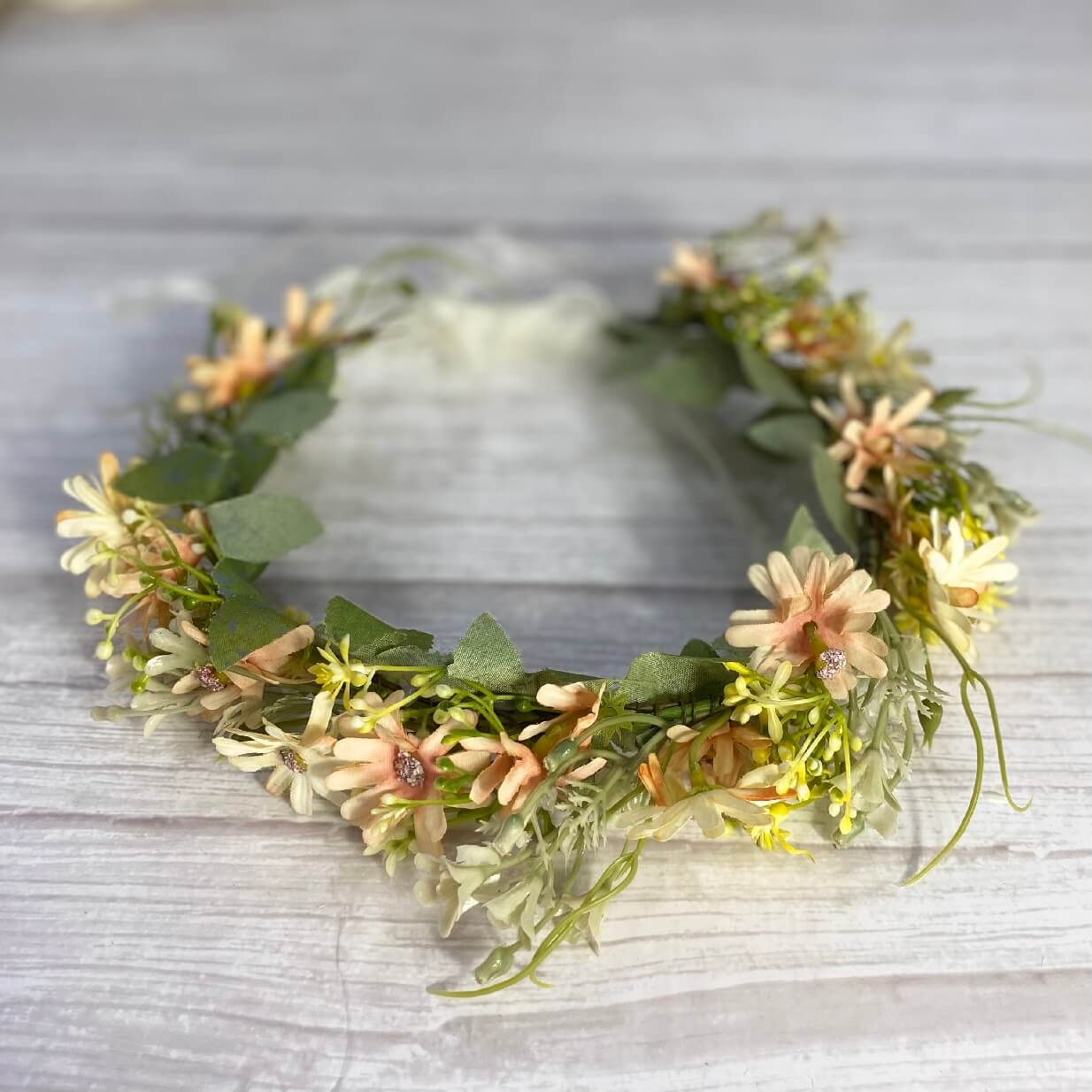 Real flower head clearance garland