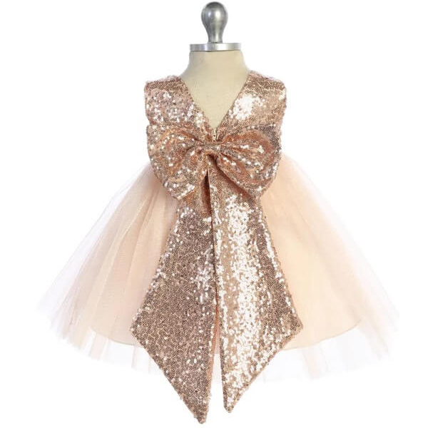 Rose gold dress clearance for baby