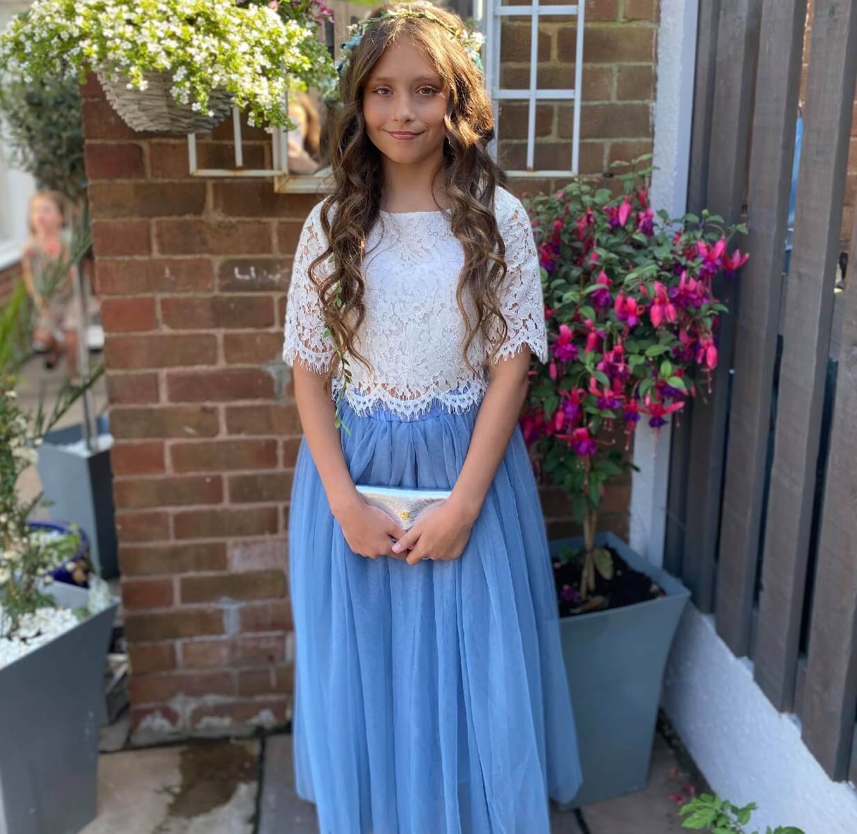 Felicity Couture Coord Dusty Blue UK Flower Girl Boutique