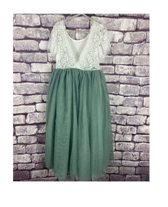 Bohemian Flutter Dress - Sage Green