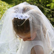 Peigne à fleurs avec voile