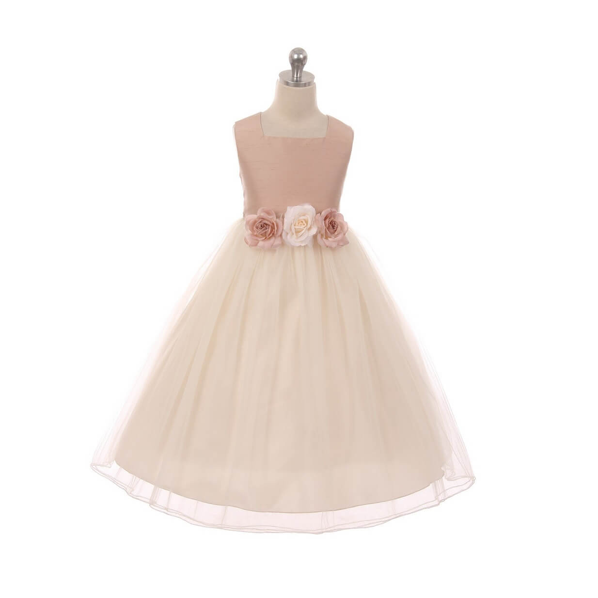 Vintage rose flower girl dresses sales