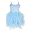 Feathers and Frills Dress in blue