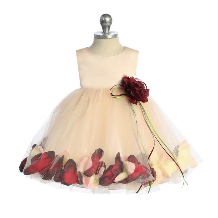 Burgundy baby hotsell flower girl dress