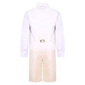 Rear Ivory Cream Linen suit