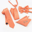 Orange tie and accessories set