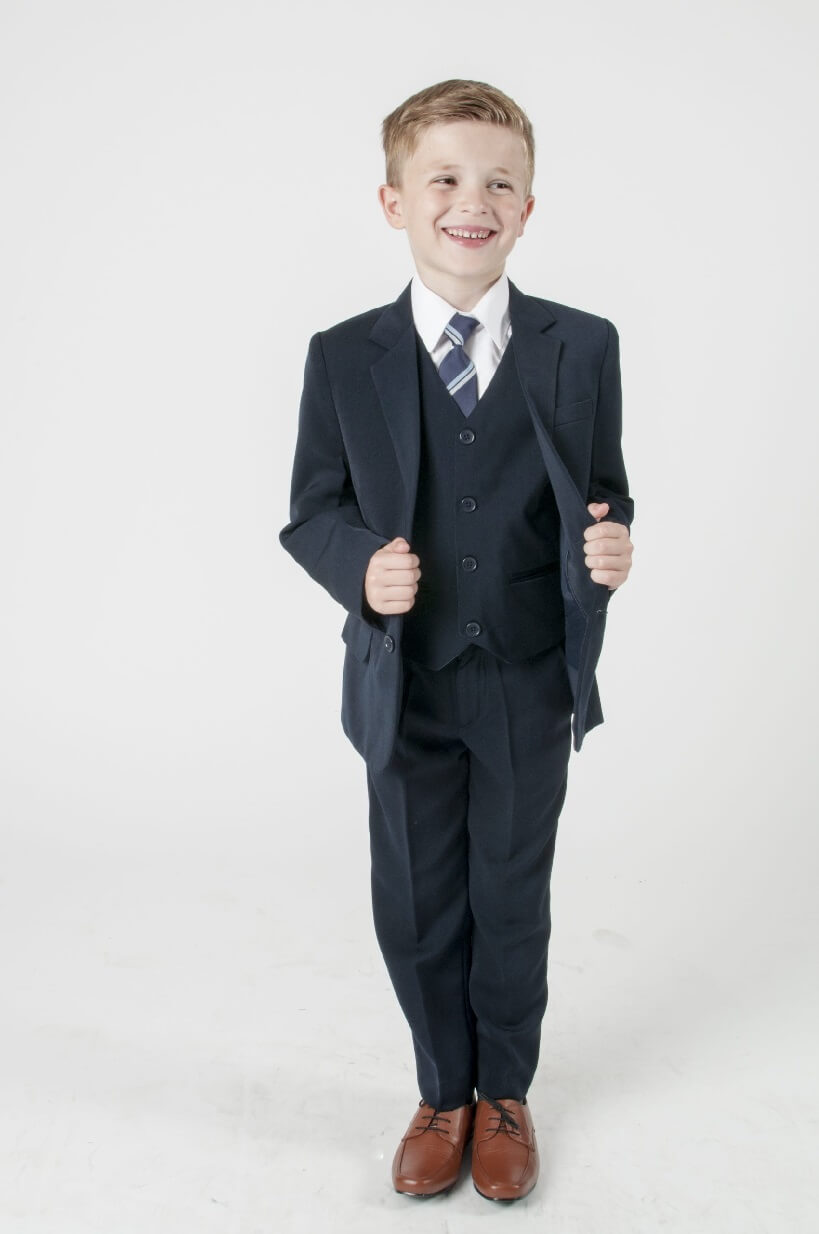 Little boys navy discount suit