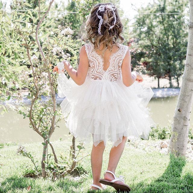 Boho Dream - White Flower Girl Dress | UK Flower Girl Boutique Boho Dream - White Flower Girl Dress | UK Flower Girl Boutique