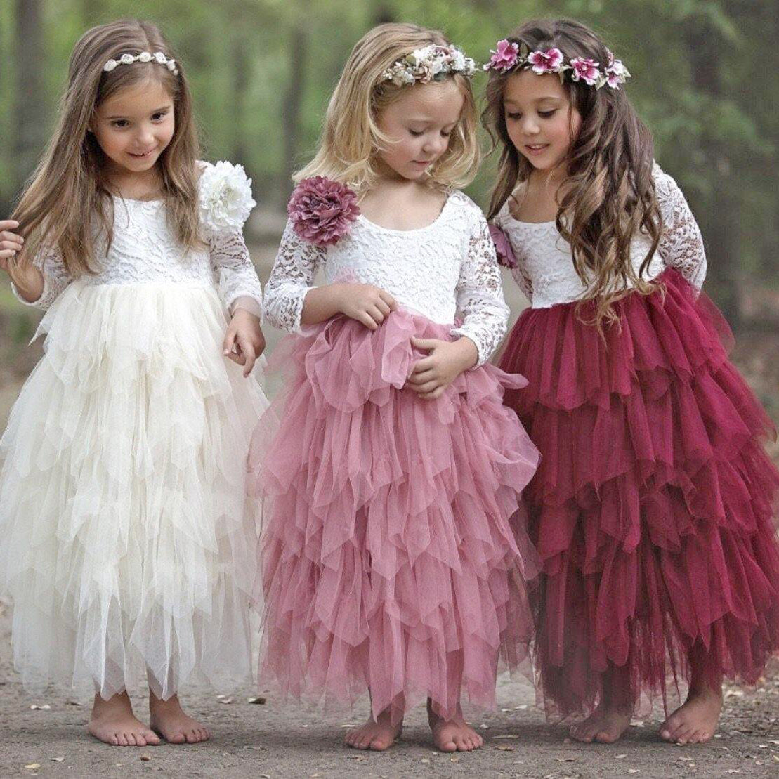 Bohemian Spirit Dress Tea Pink UK Flower Girl Boutique