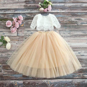 Felicity Couture Set - Apricot Champagne - UK Flower Girl Boutique
