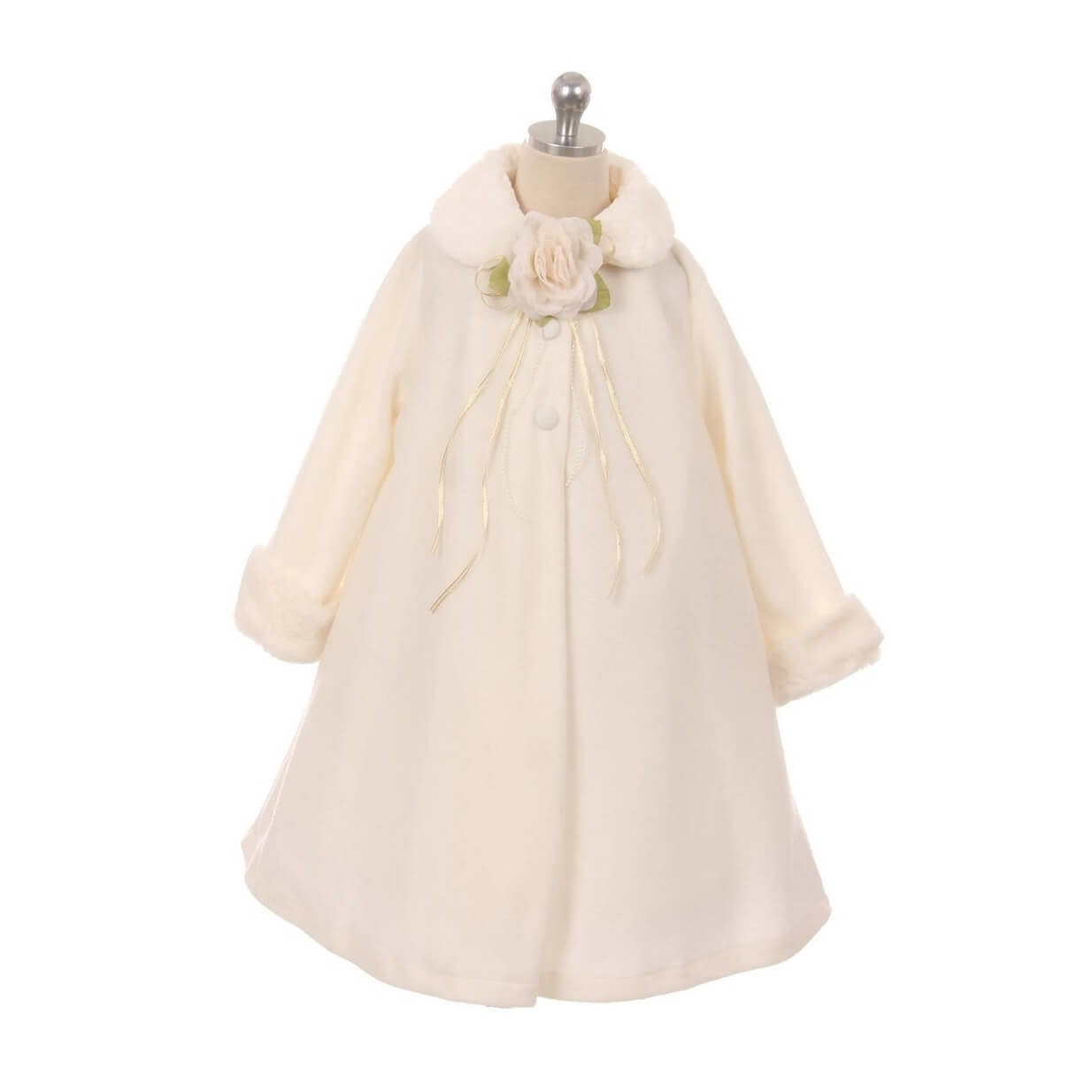 Ivory Faux Fur Winter Princess Coat | UK Flower Girl Boutique Ivory Faux Fur Winter Princess Coat | UK Flower Girl Boutique