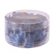 Pot of navy flower petals