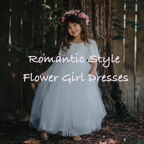 Romantische Blumenmädchenkleider
