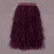 Dark Purple skirt with ruffles