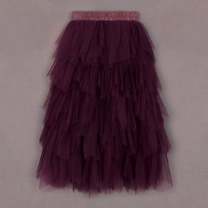 Dark Purple skirt with ruffles