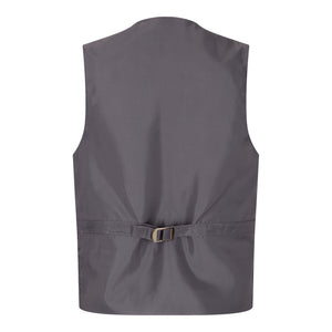 Rear of grey waistcoat