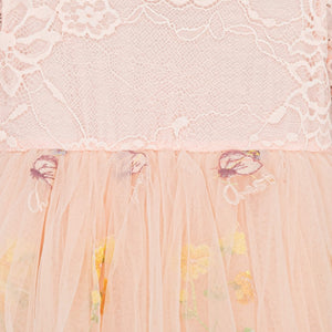 Close up of tulle and lace at waistline