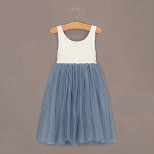 dusty blue sleeveless dress