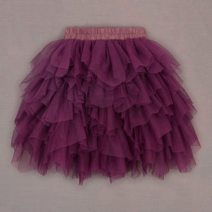 Purple tulle ruffle skirt