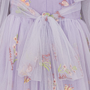 Lilac Embroidery Dress