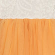 golden yellow tulle close up