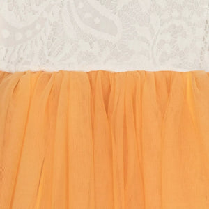 golden yellow tulle close up