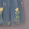 Enchanted Dress - Embroidered Dusty Blue Lace