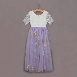 Baby Enchanted Dress - Lilac /White Lace