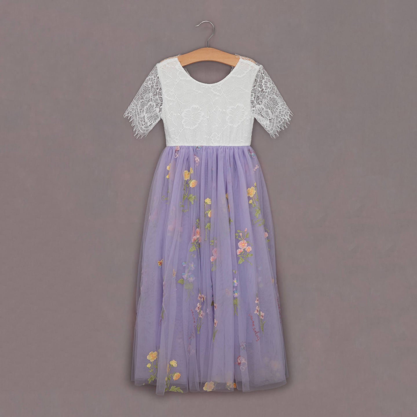Baby Enchanted Dress - Lilac /White Lace