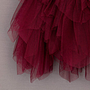 Deep red tulle