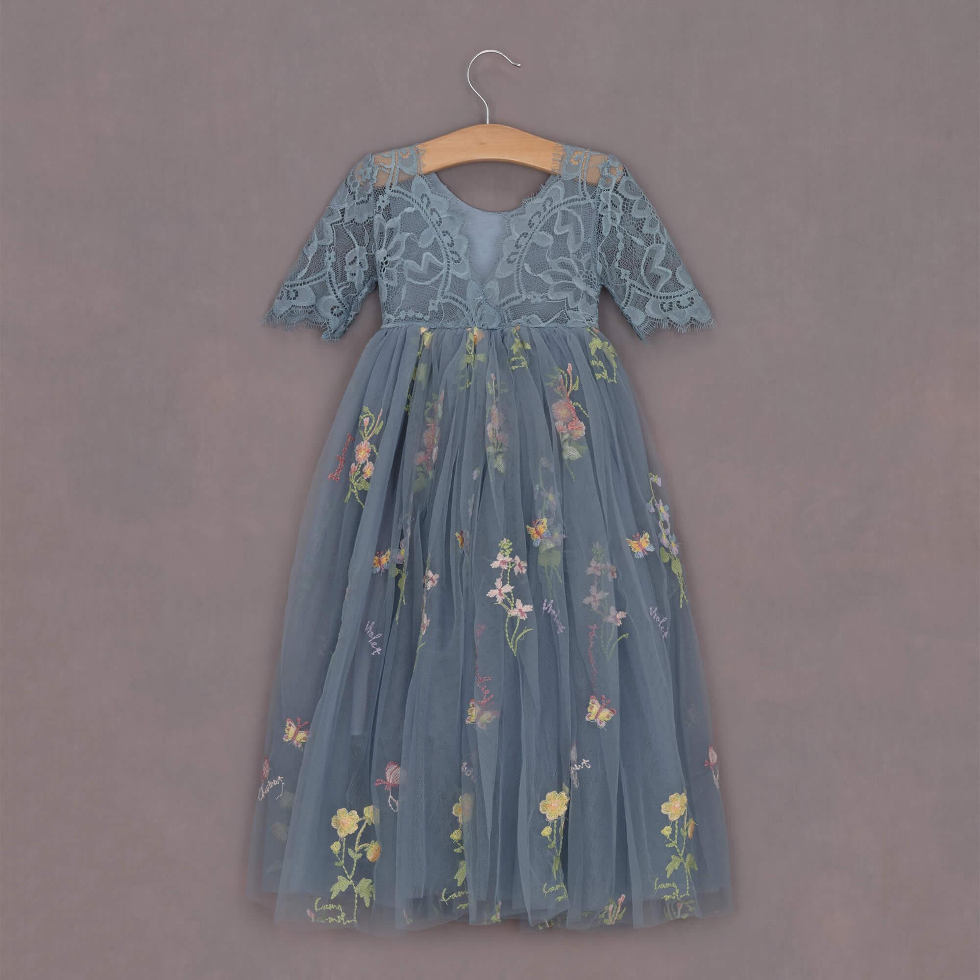 Enchanted Baby Dress | Dusty Blue