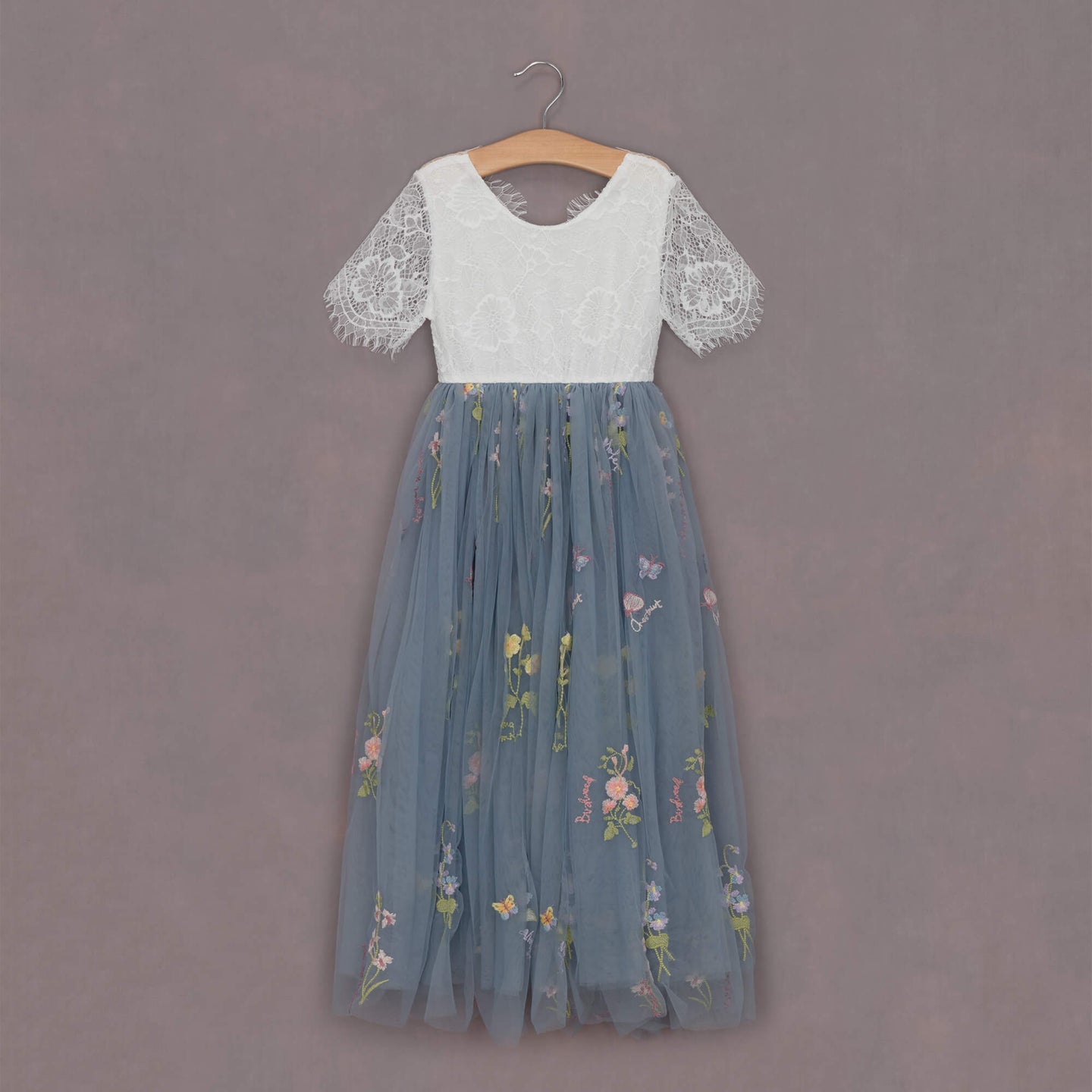 Baby Enchanted Dress - Dusty /White Lace