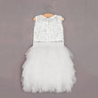 girls lace top and skirt with ruffles