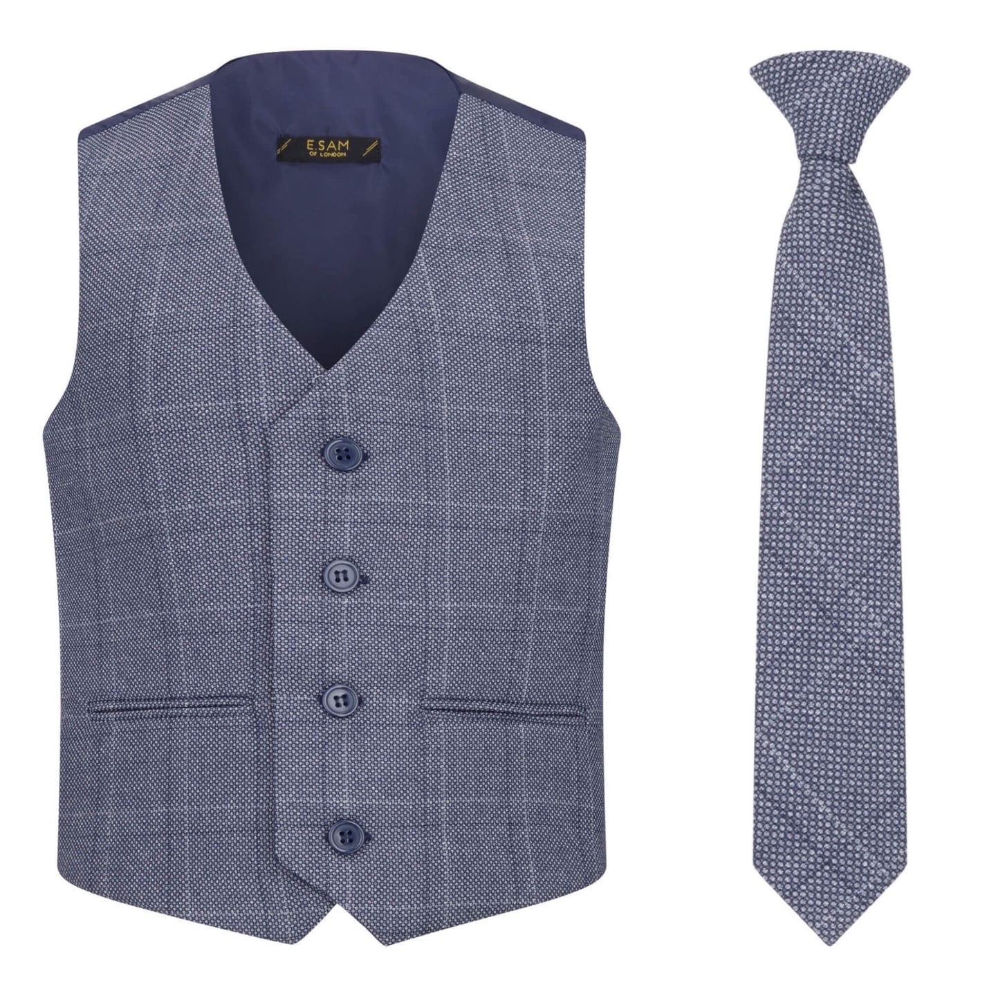 waistcoat and matching tie