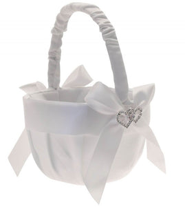 white petal basket