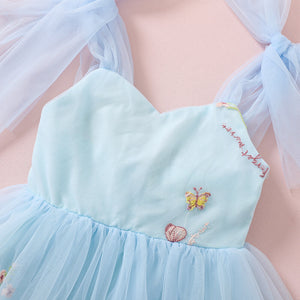 Baby Blue enchanted angel dress chest detailing