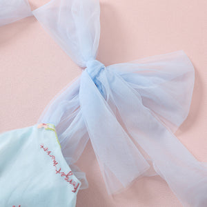 Baby Blue enchanted angel dress with bow straps