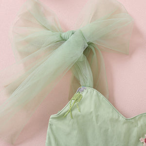 Shoulder strap tulle bows